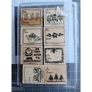 INVENTORY REDUCTION SALE. 8 Christmas Theme, To & From, Stampin' Up 1998 B3